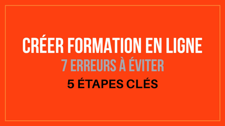 creer formation en ligne