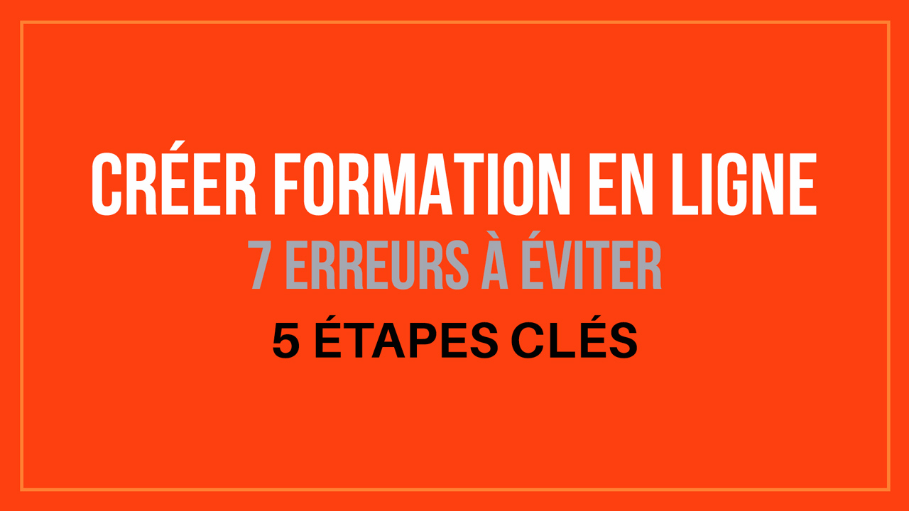 creer formation en ligne