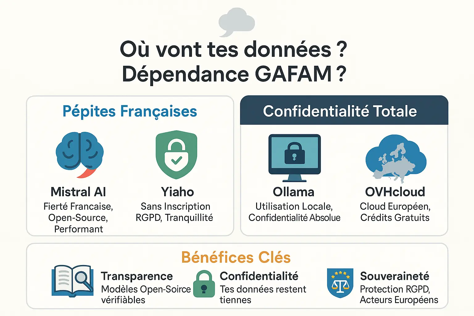 <strong>Alternatives françaises à l'IA et confidentialité des données</strong>