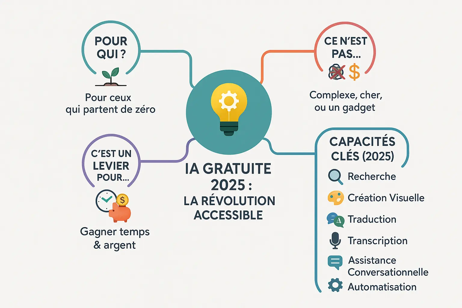 Illustration de l'IA gratuite en 2025